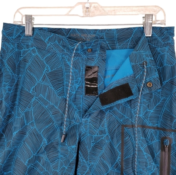 Mack Weldon Swim Trunks Hybrid Shorts Mens 31/32 Blue Wave Surf Stretch (33x8) - Picture 2 of 14